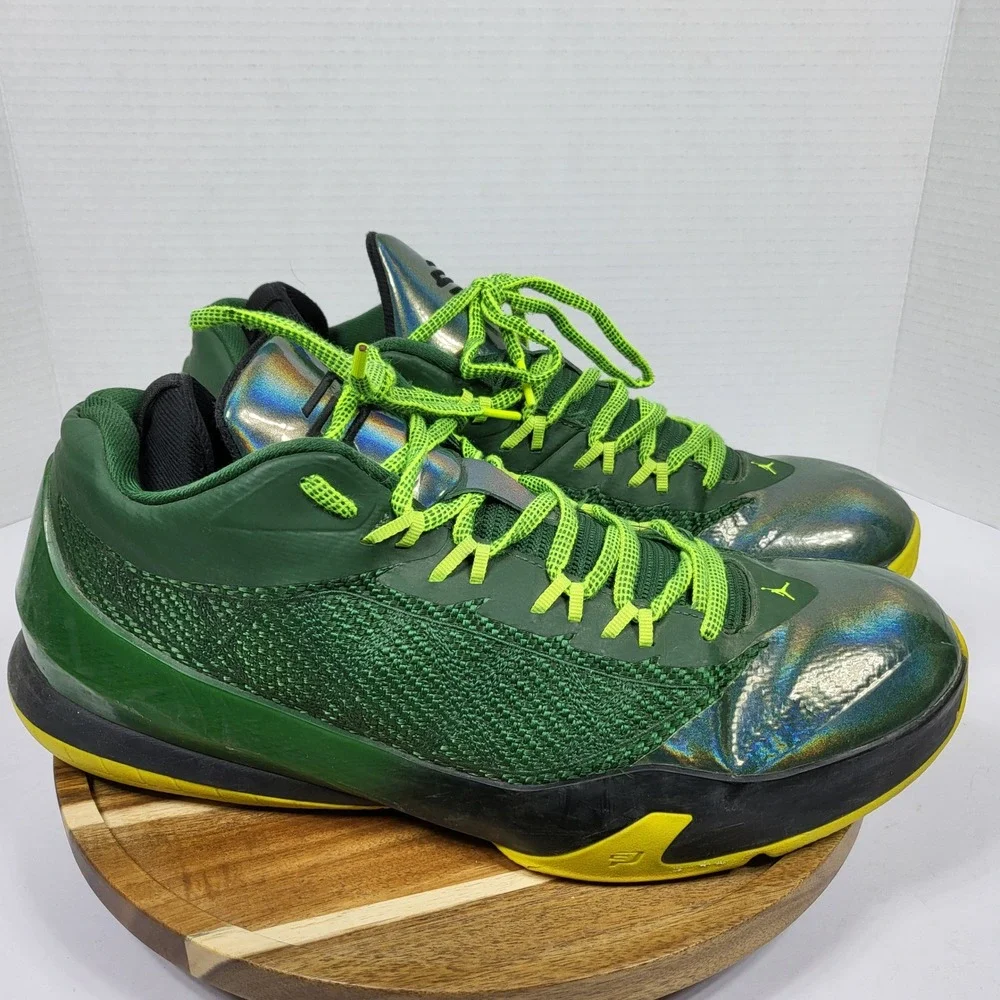 Jordan CP3.VIII Basketball Shoes Mens 12 Green Good Iridescent 684855-350